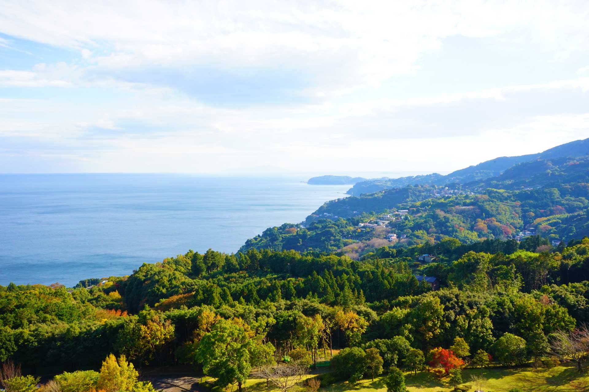 川奈エリアの高台に位置し、海と緑のパノラマを堪能